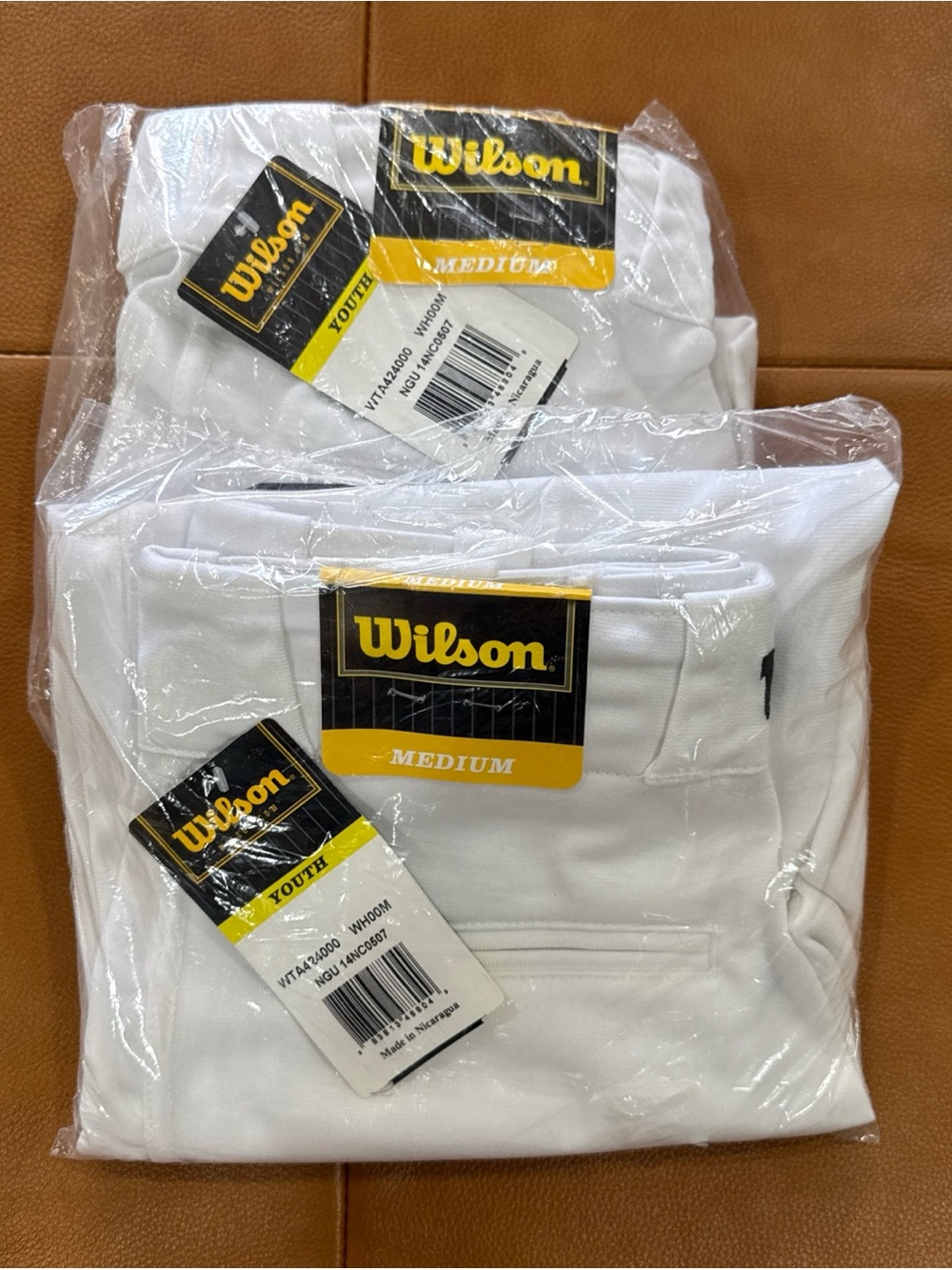 Wilson Pro T3 Youth Baseball Pants Medium White NWT Relaxed Fit WTA424000